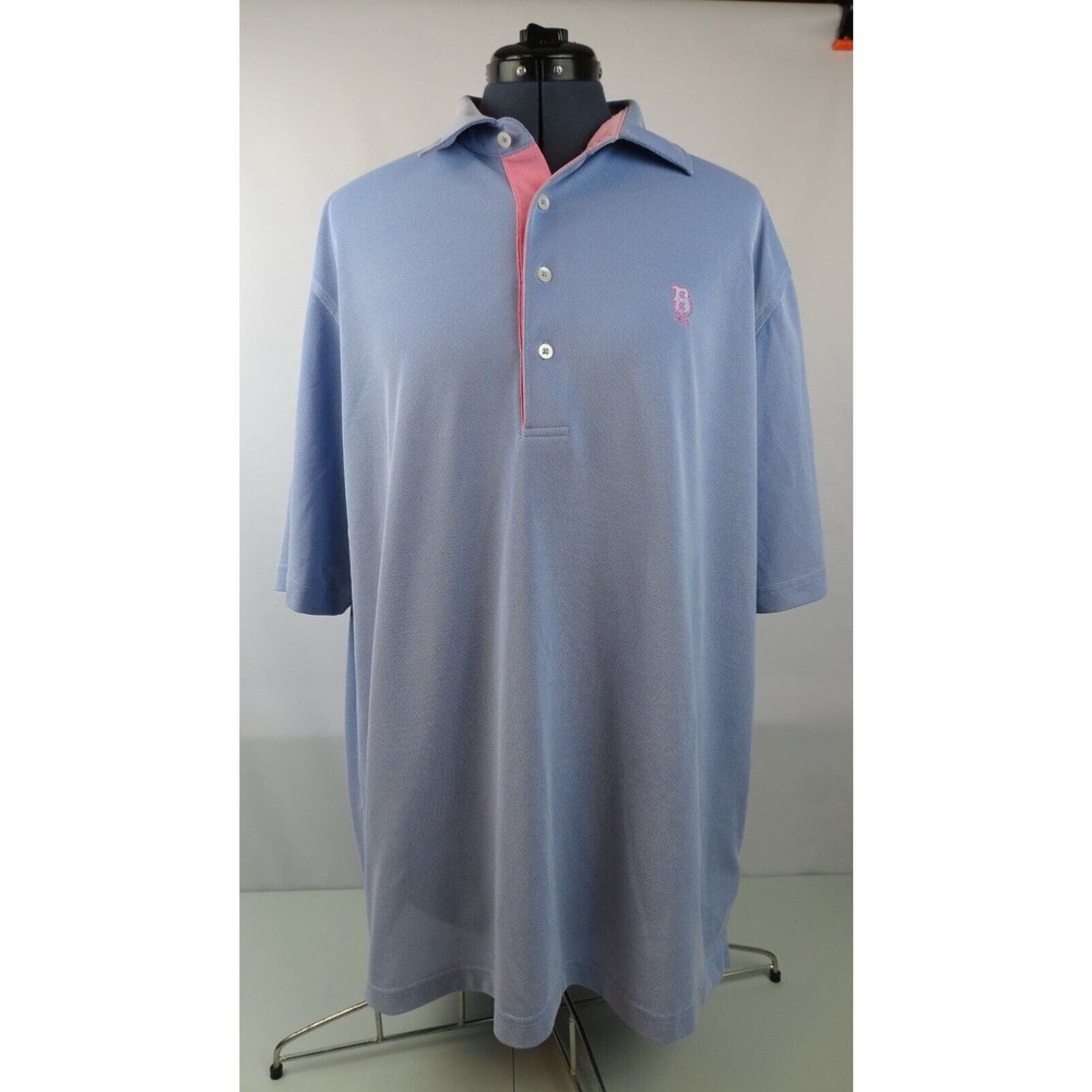 Donald Ross No Tag Men's Sz L, Light Blue Short Sleeve Collared Golf Polo Shirt